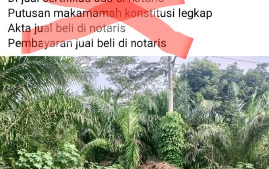 Pemilik Sertifikat: Tanah di SK 22 Rantaurasau I Tidak Dijual