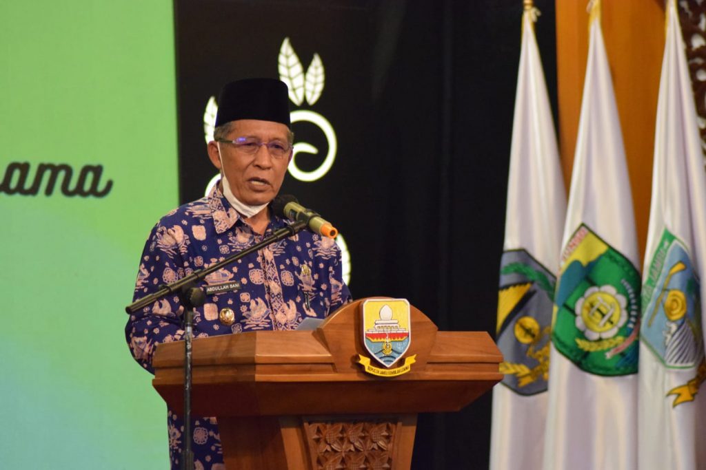 Wakil Gubernur Jambi Drs.H.Abdullah Sani,M.Pdi., pada Peringatan Hari Kesatuan Gerak (HKG) PKK ke 50 Tahun 2022 Tingkat Provinsi Jambi. (foto: Sopbirin)