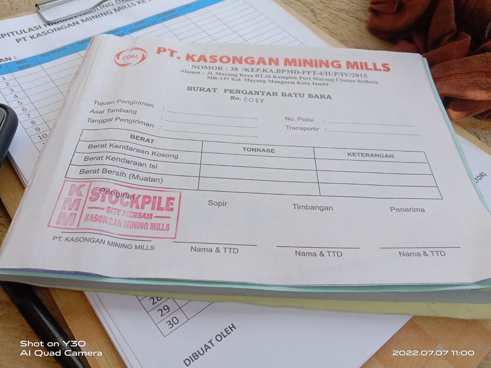 Stockpile PT Kasongan Mining Mills di Desa Mersam Akan di Laporkan Ke