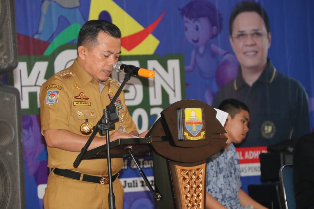 Gubernur Jambi, Al Haris, pada Pembukaan KOSN PDBK Tingkat Provinsi Jambi Tahun 2022. (Foto: Agus Suprianto)