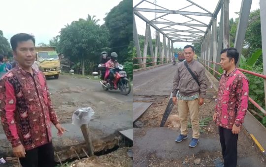Raden Tarmizi Camat Mersam Tindak Cepat Jembatan Jalan Nasional Jambi yang Hampir Putus
