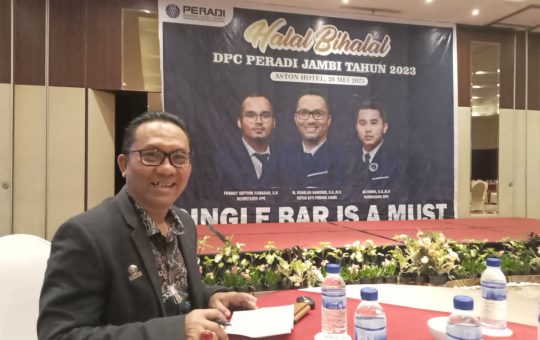 Syahlan Samosir : DPC PERADI Jambi Siap Menuju Single Bar