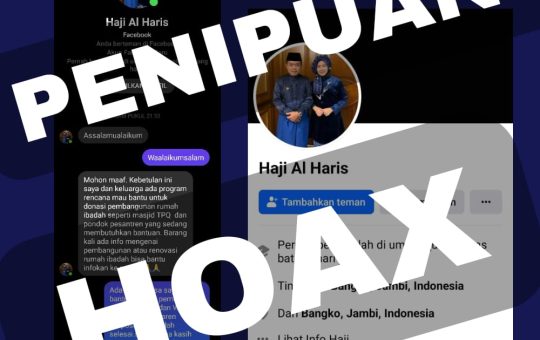 Hati-Hati, Akun Facebook Palsu Mengatasnamakan Haji Al Haris