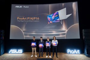 Kika: 1. Adrian Pradipta - Technical Public Relations, ASUS Indonesia 2. ⁠Rudy Salim - CEO PRESTIGECORP 3. ⁠Lenny Lin - Country Manager, ASUS Indonesia 4. Marcello Tahitoe, Top Indonesian Singer (Gambar: Istimewa)